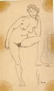 Nu A La Jambe Pliee by Albert Marquet