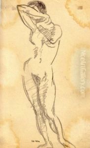 Nu Debout, Tete Dans Les Bras by Albert Marquet