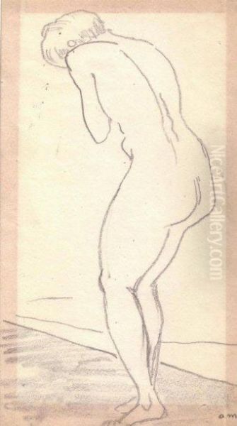 Nu De Dos Mains Sur Le Visage - view 1