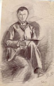 Autoportrait Dessinant by Albert Marquet