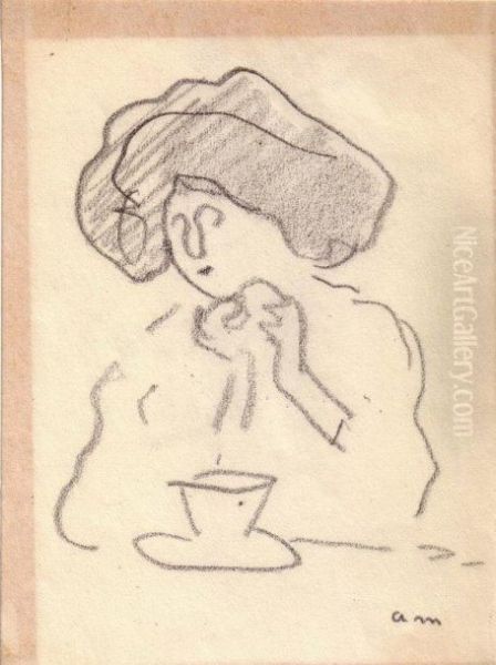 Femme Au Cafe, Paris - view 1