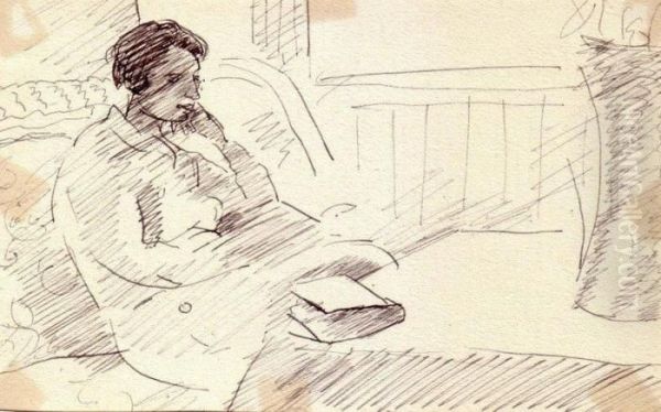 Mme Marquet Lisant, Hesnes - view 1