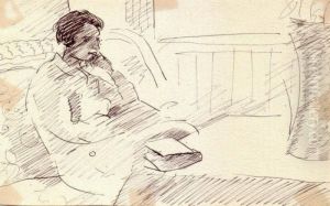 Mme Marquet Lisant, Hesnes by Albert Marquet