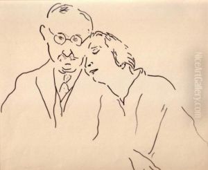 Autoportrait Avec Madame Marquet, Bougie by Albert Marquet