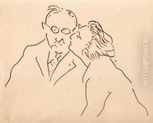 Autoportrait Avec Madame Marquet, Bougie by Albert Marquet