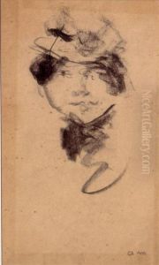 Parisienne Et Profil D'homme Barbu by Albert Marquet