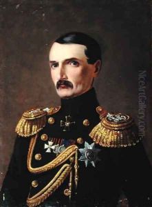 Portrait of Admiral V.A. Kornilov 1806-1854, Hero of Crimea