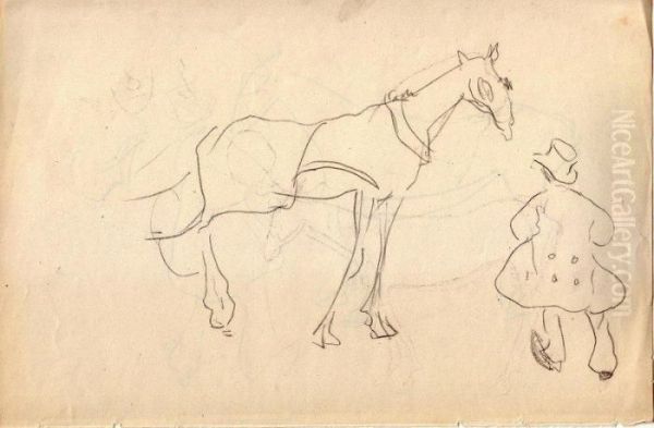 Cocher Et Son Cheval - view 1