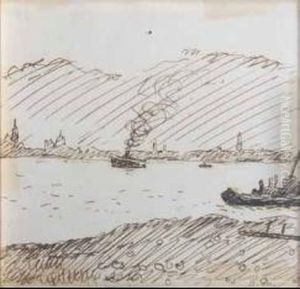 Remorqueurs Sur La Seine by Albert Marquet