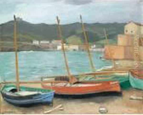 Barques A Collioure, Temps Gris - view 1