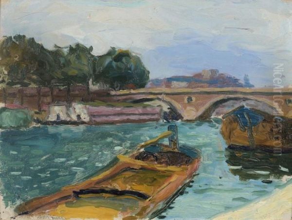 Paris Pont Sur La Seine - view 1