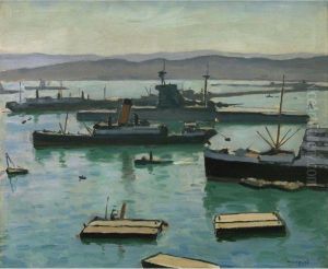Bateaux Dans Le Port by Albert Marquet