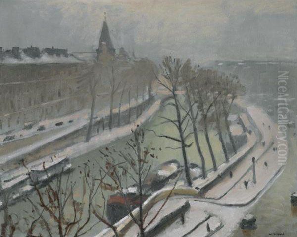 Quai Des Grands Augustins Sous La Neige - view 1