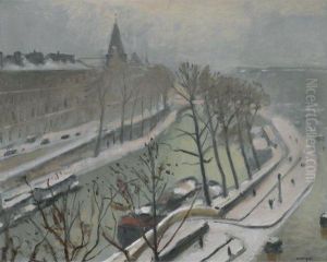 Quai Des Grands Augustins Sous La Neige