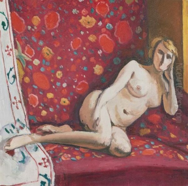 Nu Sur Fond Rouge - view 1