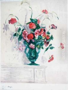 Bouquet De Fleurs Rouges by Albert Marquet