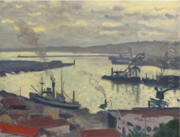 Le Port D'alger Par Temps Gris - view 1
