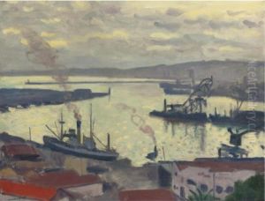 Le Port D'alger Par Temps Gris by Albert Marquet