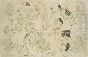 Caricatures De Chefs D'orchestre Et De Solistes, Dont Igor Stravinsky