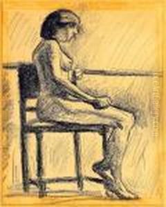 Nu Assis Dans L'atelier