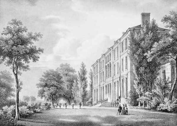 The Chateau de Frechines, engraved by C. Motte, c.1830-40 - view 1