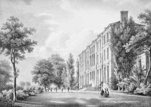 The Chateau de Frechines, engraved by C. Motte, c.1830-40 by Pensee, Charles Francois Joseph