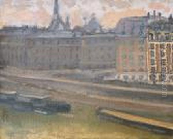 Paris, La Seine Et Le Quai Des Orfevres - view 1
