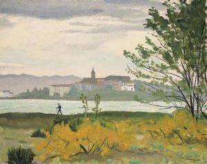 Fontarabie, Vue D'hendaye, Le Promeneur by Albert Marquet