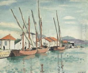 Les Barques De Peche by Albert Marquet