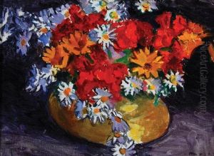 Fleurs Dans Un Pot De Cuivre