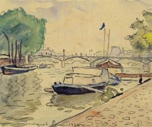 Ships On The Seine. 1934. by Albert Marquet