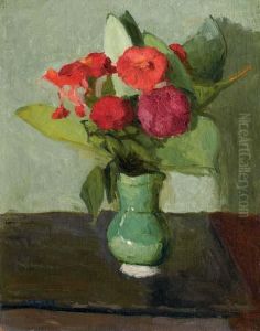 Bouquet De Fleurs Au Vase Vert by Albert Marquet