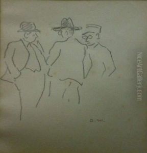 Trois Personnages, Rabat, Circa 1935 by Albert Marquet