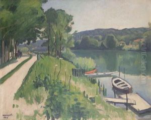 La Varenne, La Barque Rouge by Albert Marquet