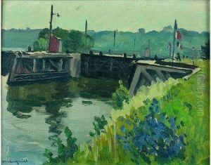 Ecluse A Mericourt 1937 by Albert Marquet