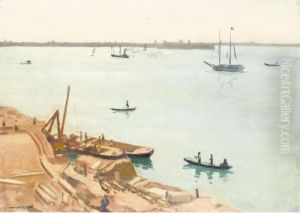 Ouvriers Au Quai Venise by Albert Marquet
