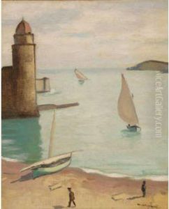 Barques De Peche Rentrant Dans Le Port De Collioure by Albert Marquet