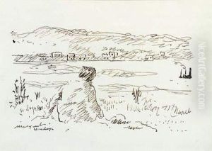 Jeune Assis Dans L'herbe by Albert Marquet