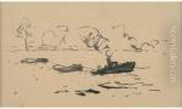 Remorqueur Et Peniches - view 1