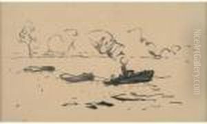 Remorqueur Et Peniches by Albert Marquet