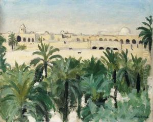 Vue De Laghouat A Travers La Palmeraie