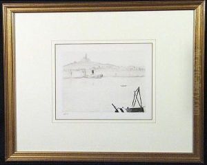 ''le Port De Marseilles'', Drypoint, Signed &amp; Numbered. Framed