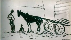 La Charrette by Albert Marquet