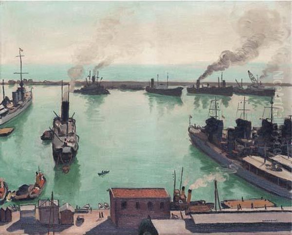 Bateaux De Guerre Dans Le Port - view 1