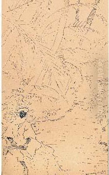 Personnage Au Bord D'un Oued - view 1