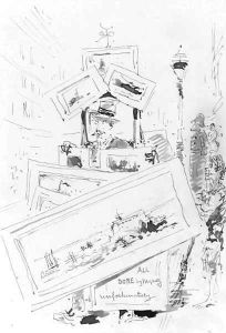 The artist selling his pictures in the street by Robert Pritchett