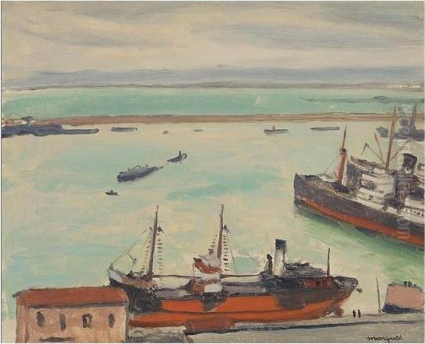 Le Bateau Rouge A Quai - view 1