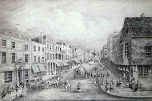 The High Street, Guildford, Surrey, 1877 by Henry Prosser