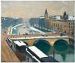 Le Pont Saint-michel Sous La Neige by Albert Marquet