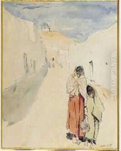 Alger, Femme Et Enfant Dans Une Rue by Albert Marquet
